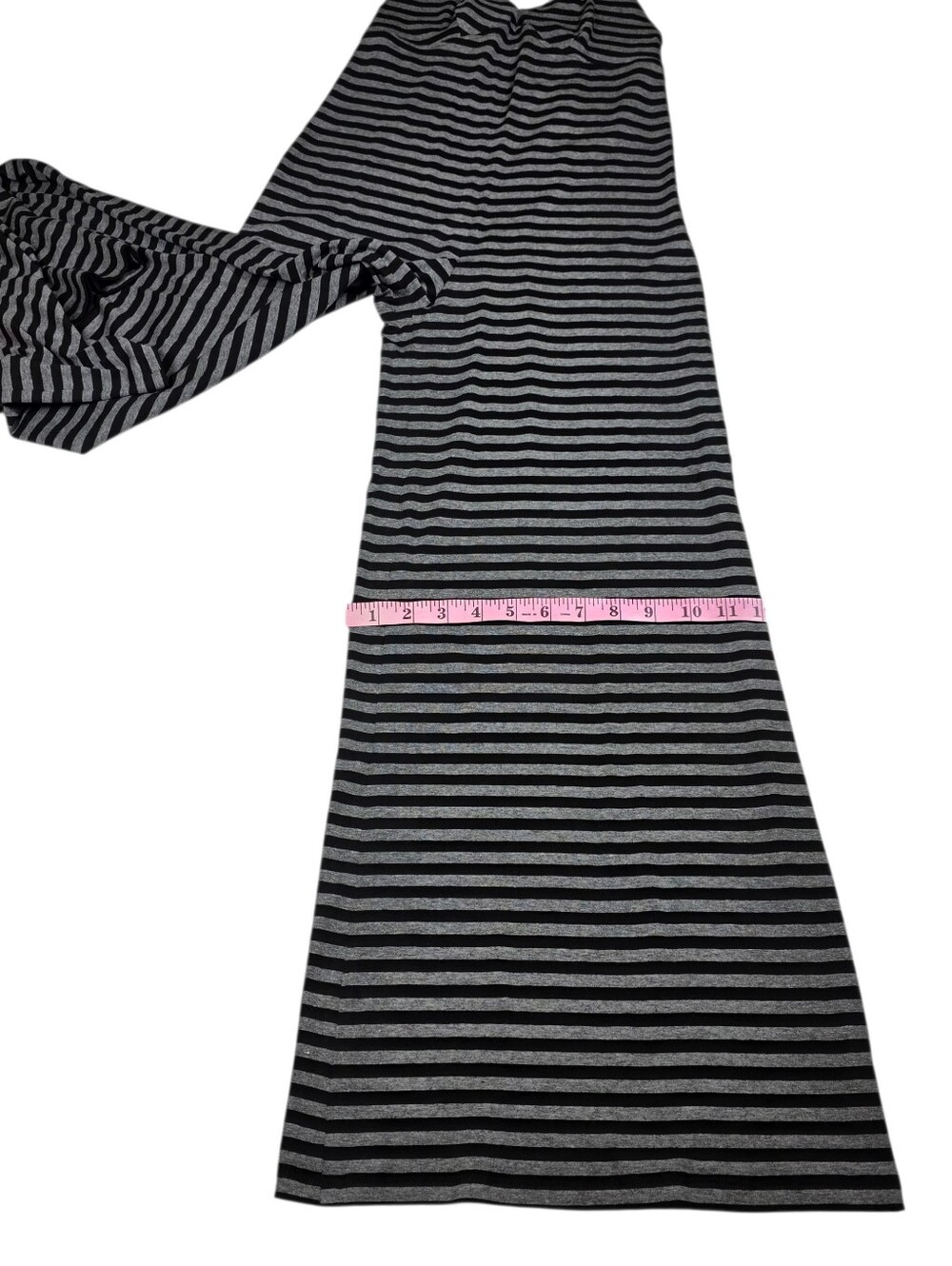 NORMA KAMALI Slip Striped Stretch-jersey Jumpsuit In Black/grey - Picture 9 of 15